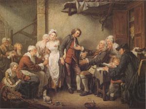 Jean Baptiste Greuze The Village Betrothal (mk05) Spain oil painting art